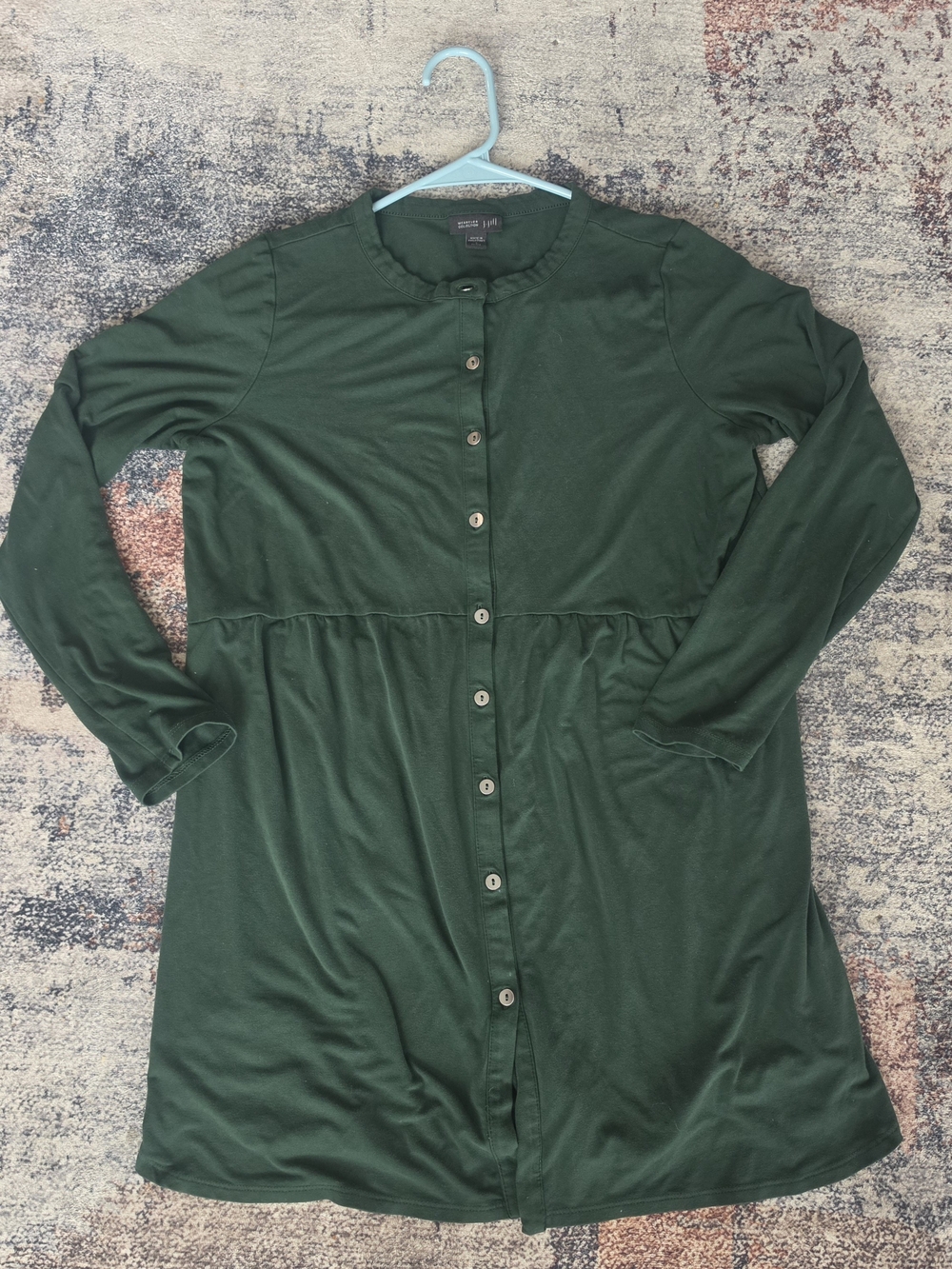 Women’s Dark Green Button-Front Dress